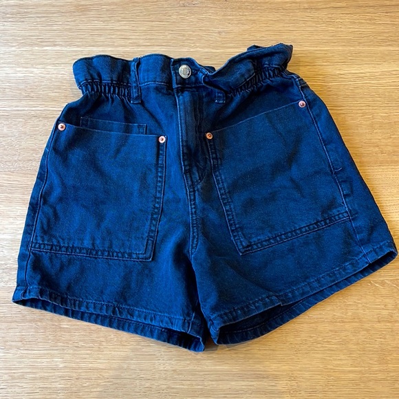 Zara Other - Zara Girls Black Denim Paperbag Waist Shorts 13-14 164cm